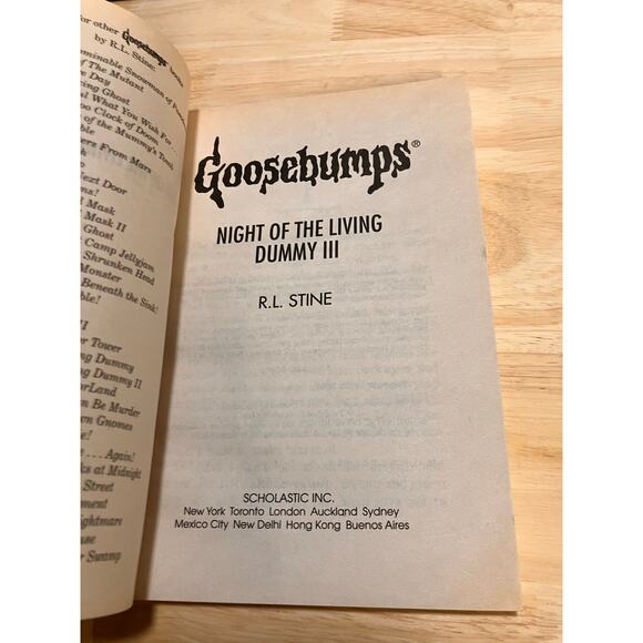 GOOSEBUMPS Lot of (2) NIGHT OF LIVING DUMMY II III 2 3, 1990s, 1st Printing - Picture 10 of 11
